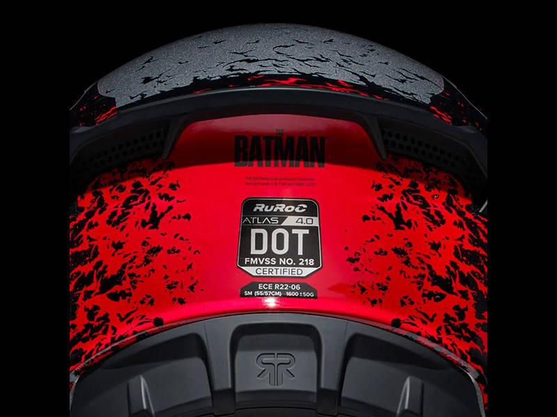 קסדה מלאה RUROC דגם ATLAS 4.0 - קולקציית THE BATMAN - DC