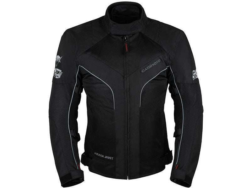 מעיל אופנוע רב עונתי CAT2MOTO דגם CLASSIC שחור