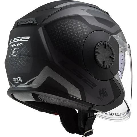 קסדת כביש 3/4 LS2 OF570 VERSO MATT BLACK Titanium