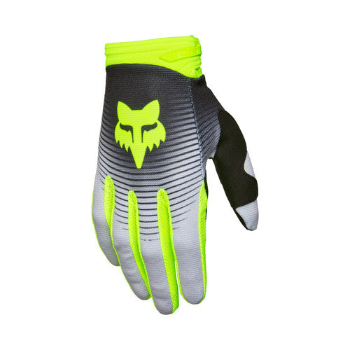 כפפות רכיבה פוקס אפור / צהוב - FOX 180 COLLECT GLOVE V26
