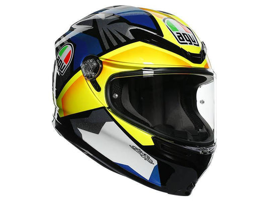 קסדה מלאה AGV דגם K6 צבע JOAN שחור כחול צהוב