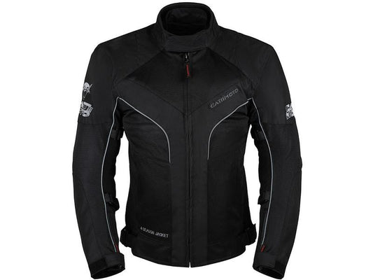 מעיל אופנוע רב עונתי CAT2MOTO דגם CLASSIC שחור