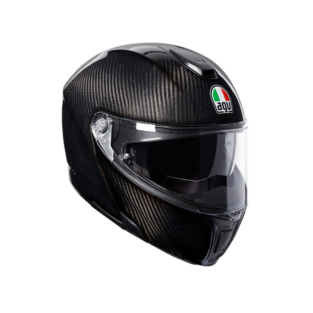 קסדה נפתחת AGV דגם SPORTMODULAR PLK צבע GLOSSY CARBON