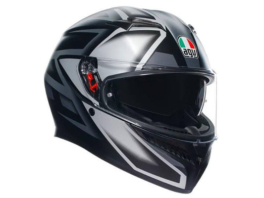 קסדה מלאה AGV K3 צבע COMPOUND שחור אפור - תקן ECE22.06