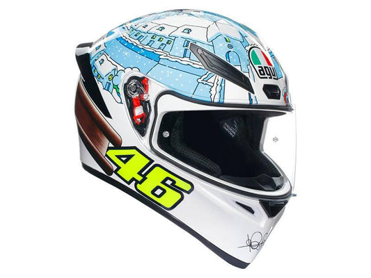 קסדה מלאה AGV דגם K1 S צבע ROSSI WINTER TEST 2017 - תקן ECE22.06