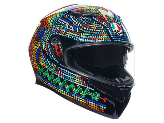 קסדה מלאה AGV K3 צבע ROSSI WINTER TEST 2018 - תקן ECE22.06